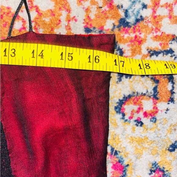 ZARA Women black and burgundy dress - Picture 8 of 8